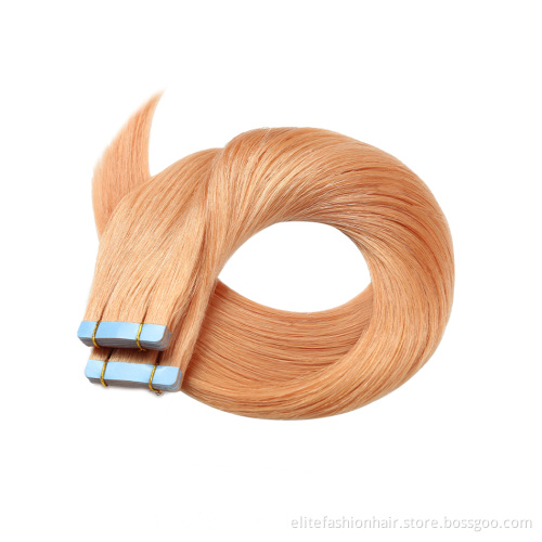 European Double Drawn Russian Human Hair Tape Hair Extension, High Quality Natural Remy Tape In Hair Extension